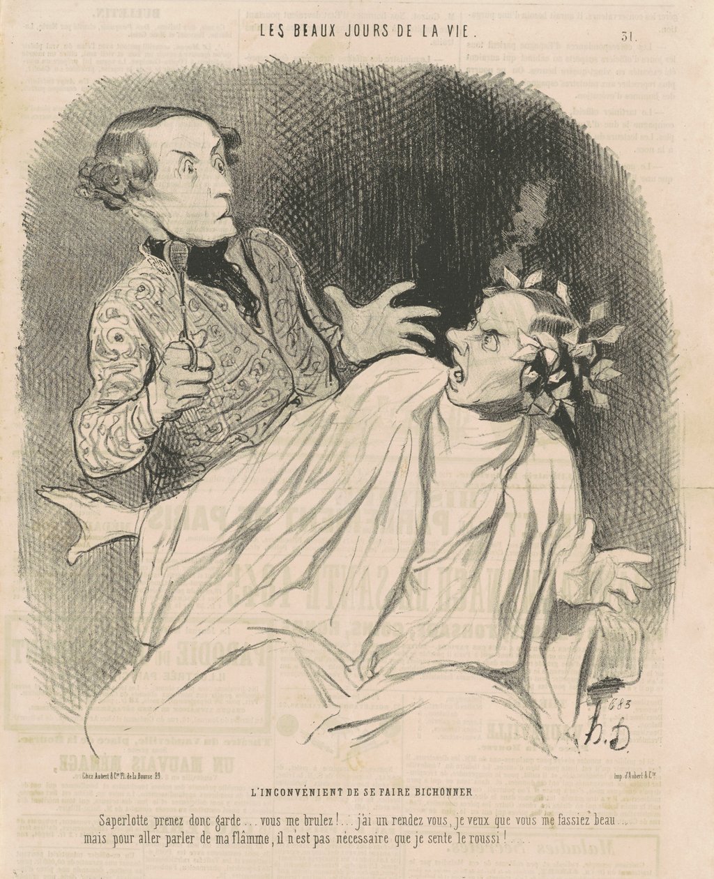 Minusem bycia rozpieszczanym... autorstwa Honoré Daumier