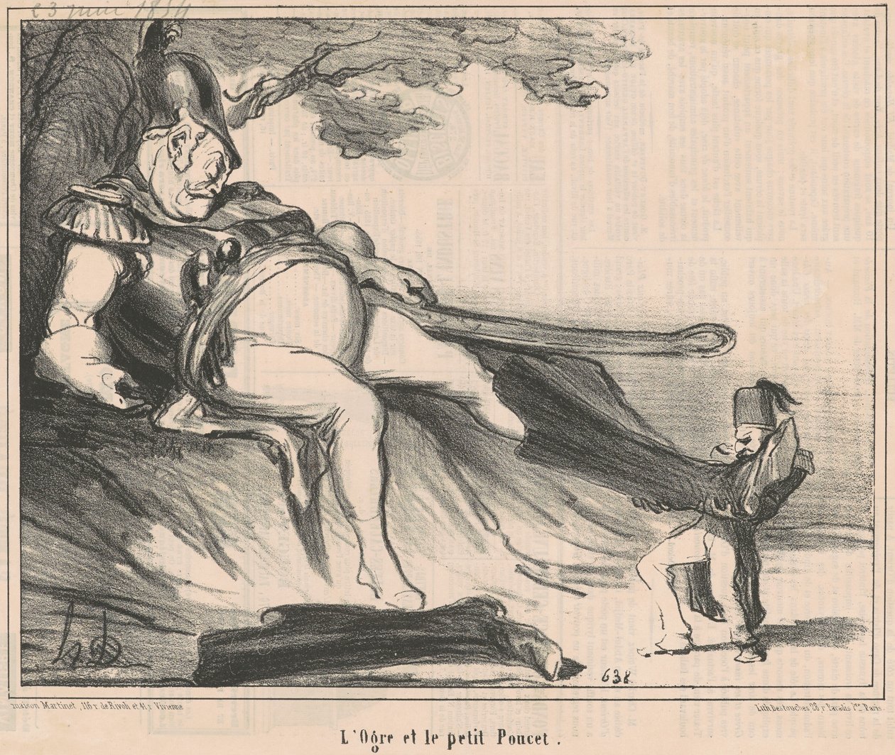 Ogr i mały kciuk autorstwa Honoré Daumier
