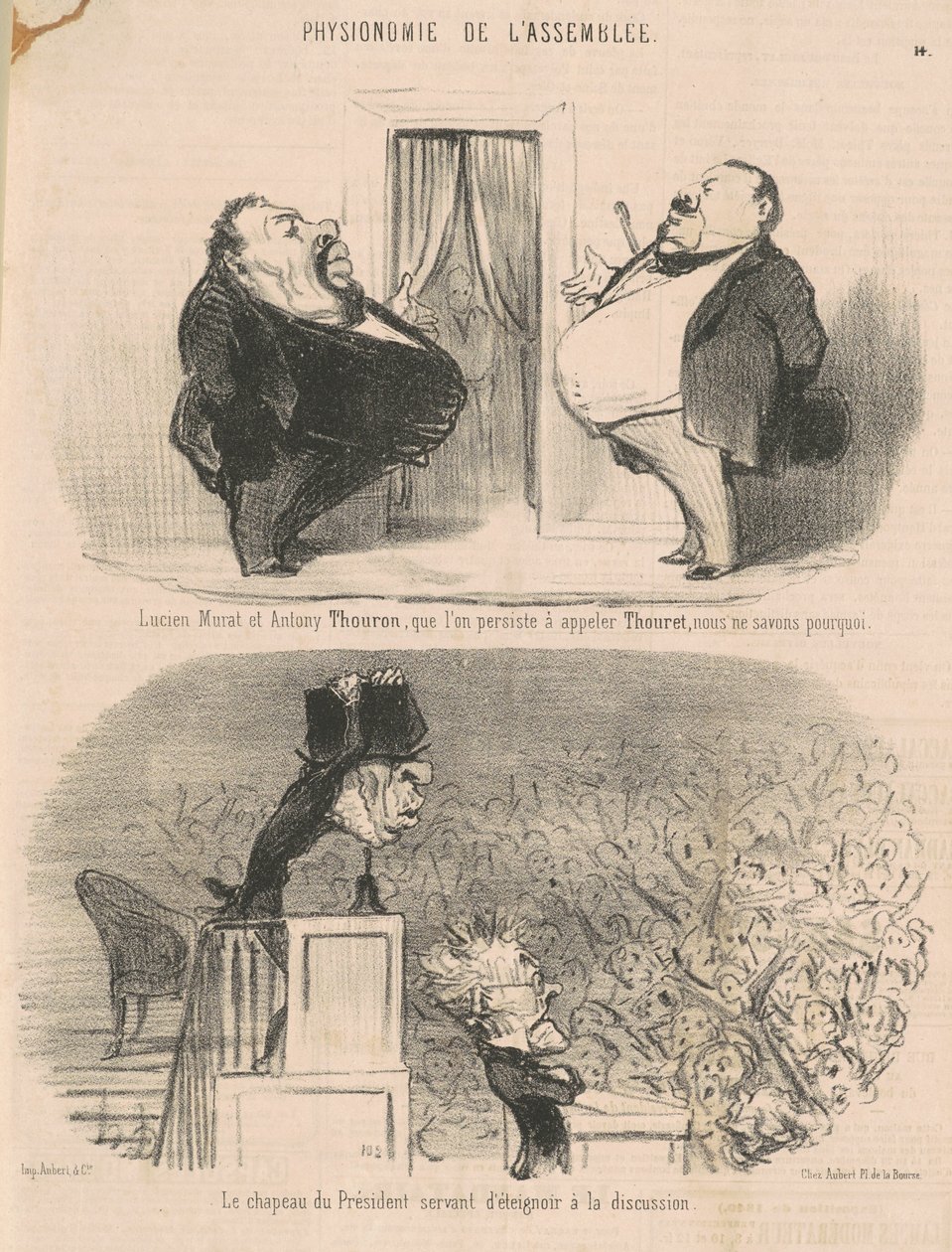 Lucien Murat i Antony Thouron... autorstwa Honoré Daumier