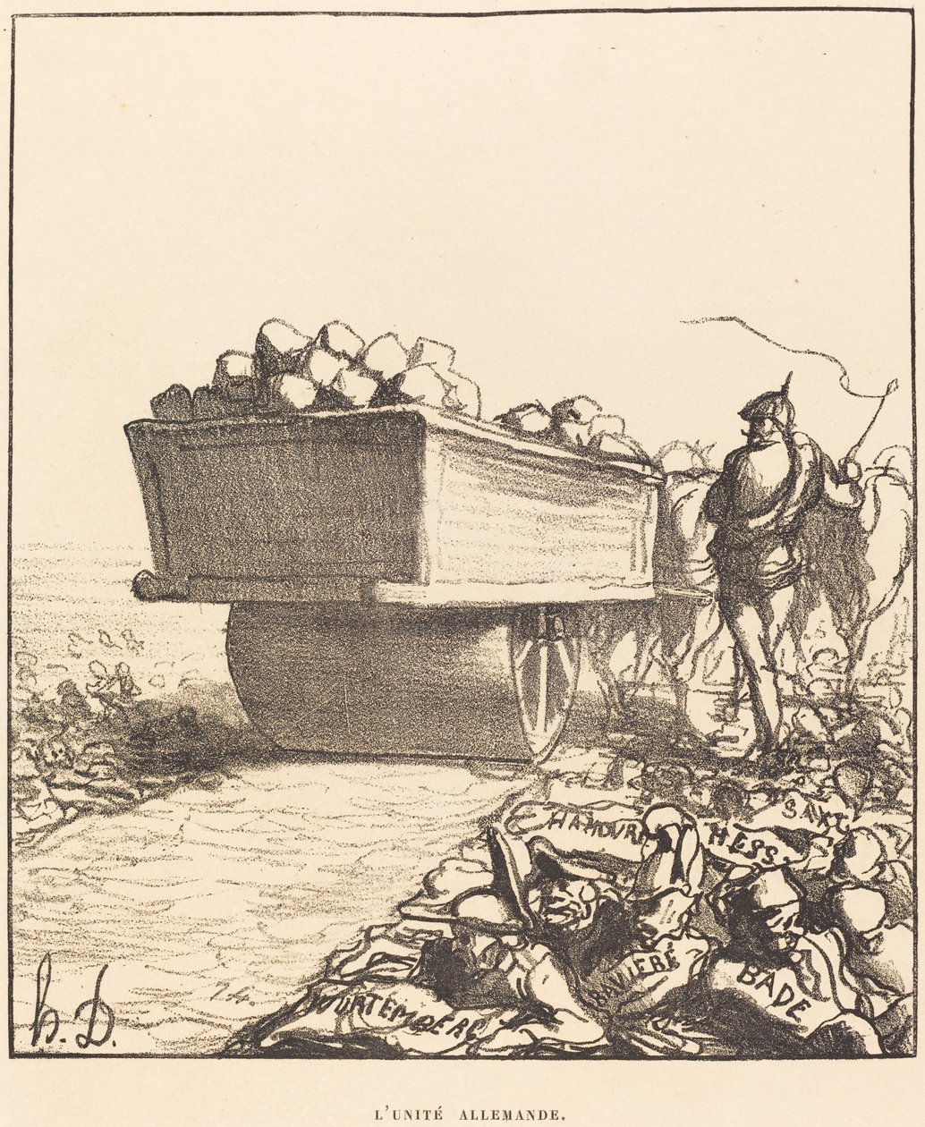 jedność niemiecka autorstwa Honoré Daumier