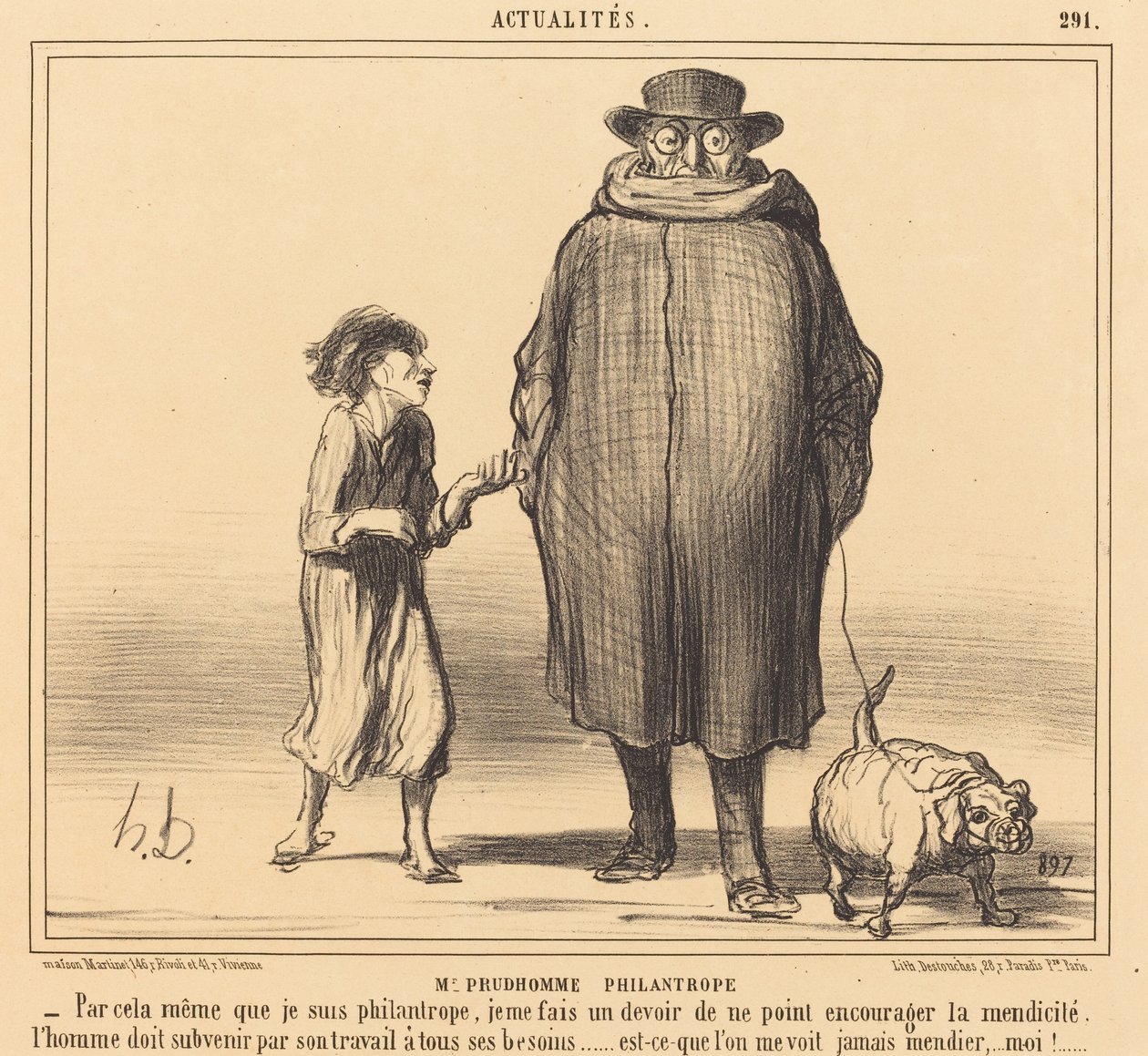 Pan Prudhomme Filantrop autorstwa Honoré Daumier