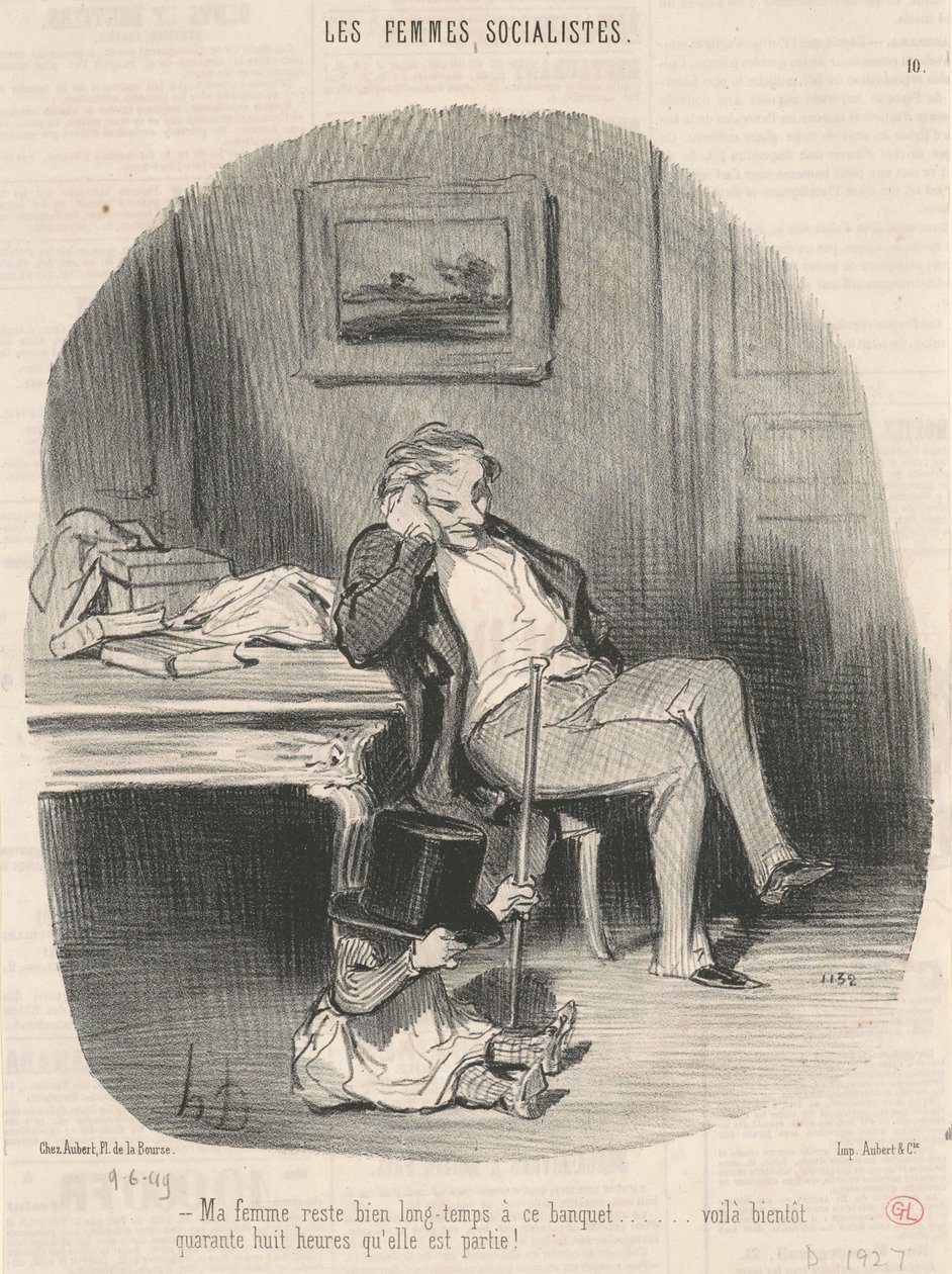 Moja żona długo zostaje na tym bankiecie... autorstwa Honoré Daumier