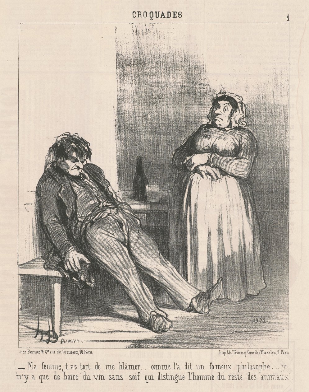 Moja żono, mylisz się obwiniając mnie... autorstwa Honoré Daumier