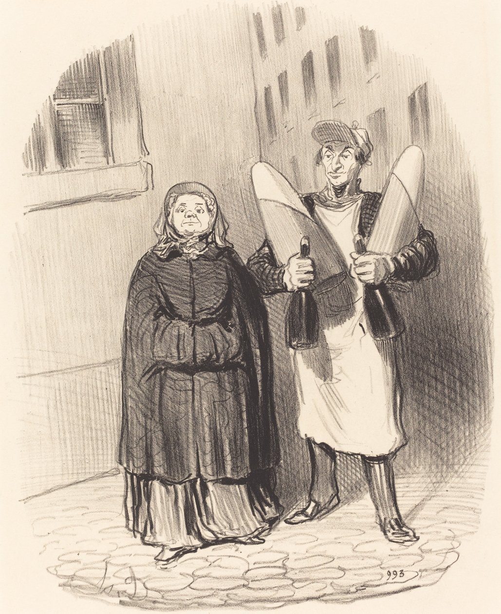 Madame Chapotard przygotowuje się do robienia swoich dżemów autorstwa Honoré Daumier