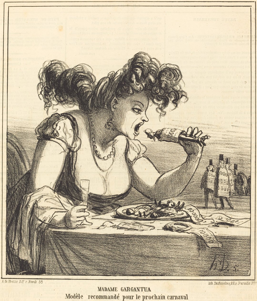 Pani Gargantua autorstwa Honoré Daumier