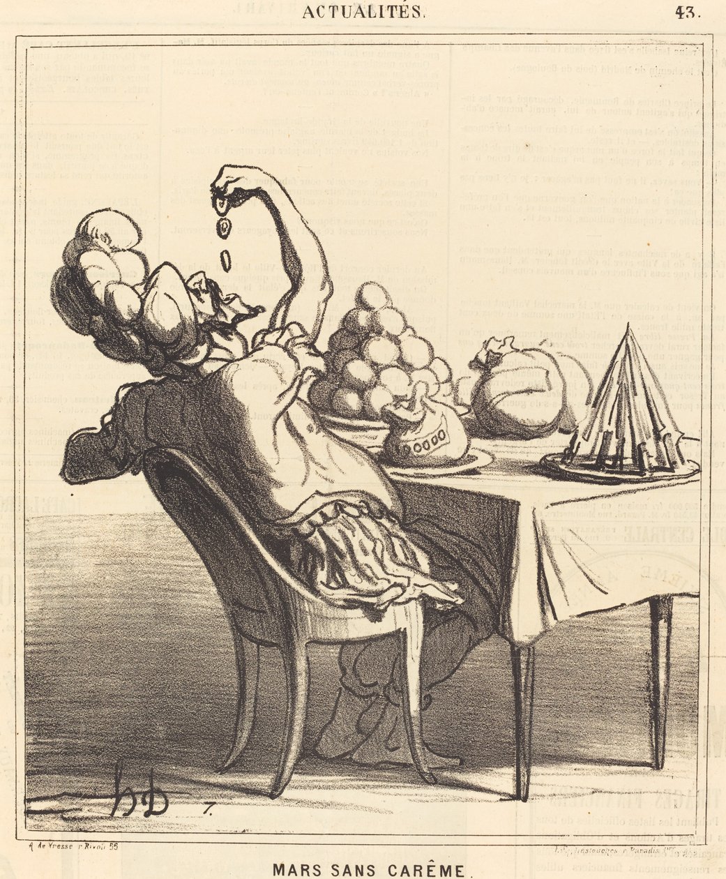 Marzec bez Wielkiego Postu autorstwa Honoré Daumier
