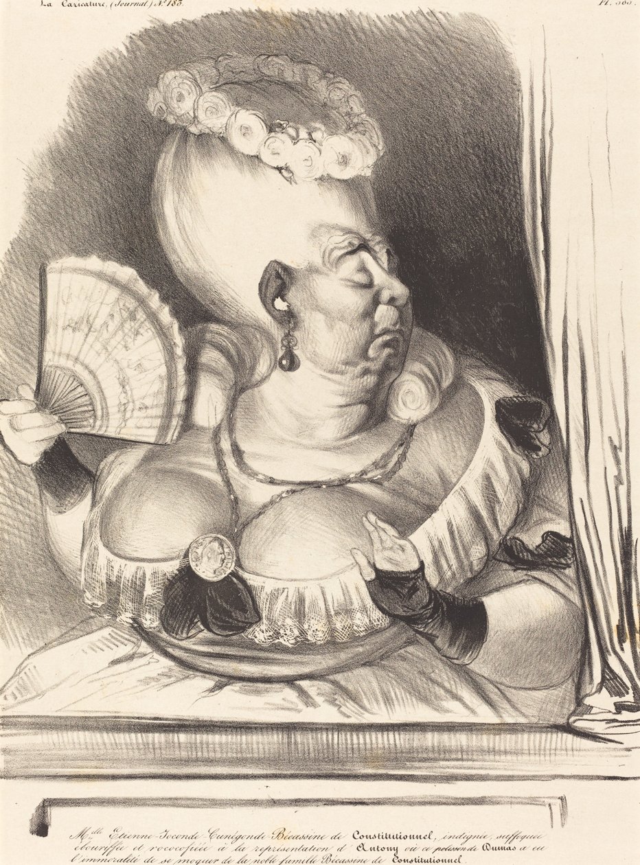 Pani Etienne-Goconde-Cunégonde-Bécassine autorstwa Honoré Daumier