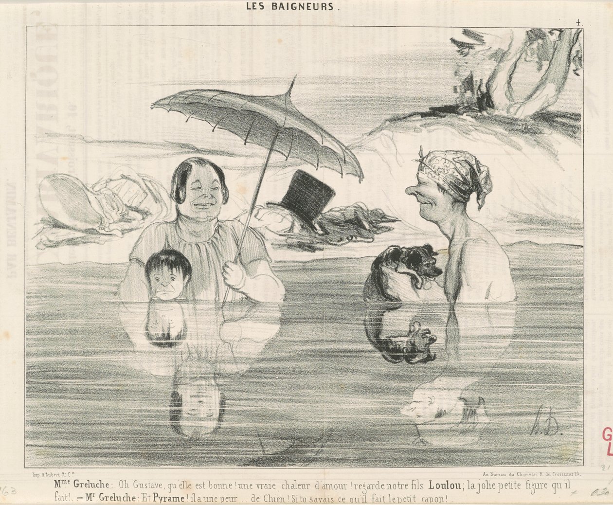 Pani Greluche: Och Gustave, jakie to dobre! autorstwa Honoré Daumier