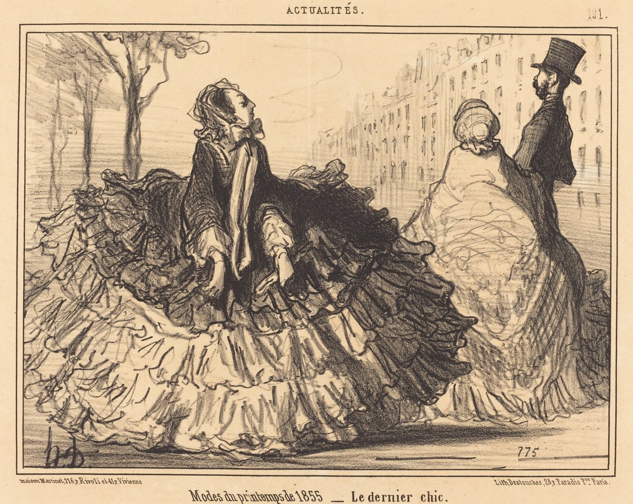 Wiosenne mody z 1855 r autorstwa Honoré Daumier