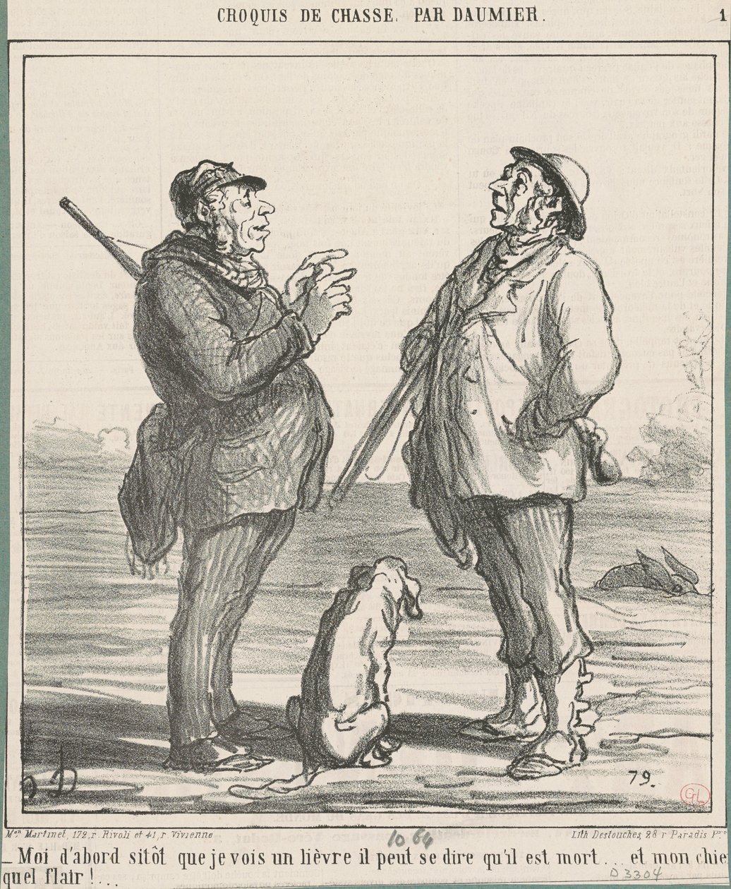 Ja pierwszy jak tylko zobaczę zająca... autorstwa Honoré Daumier