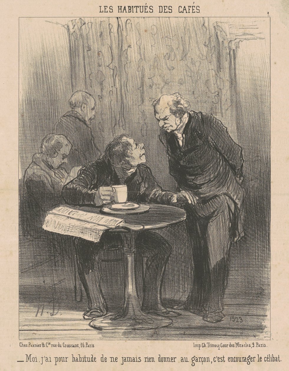 Ja jestem przyzwyczajony do nie… dawania niczego autorstwa Honoré Daumier