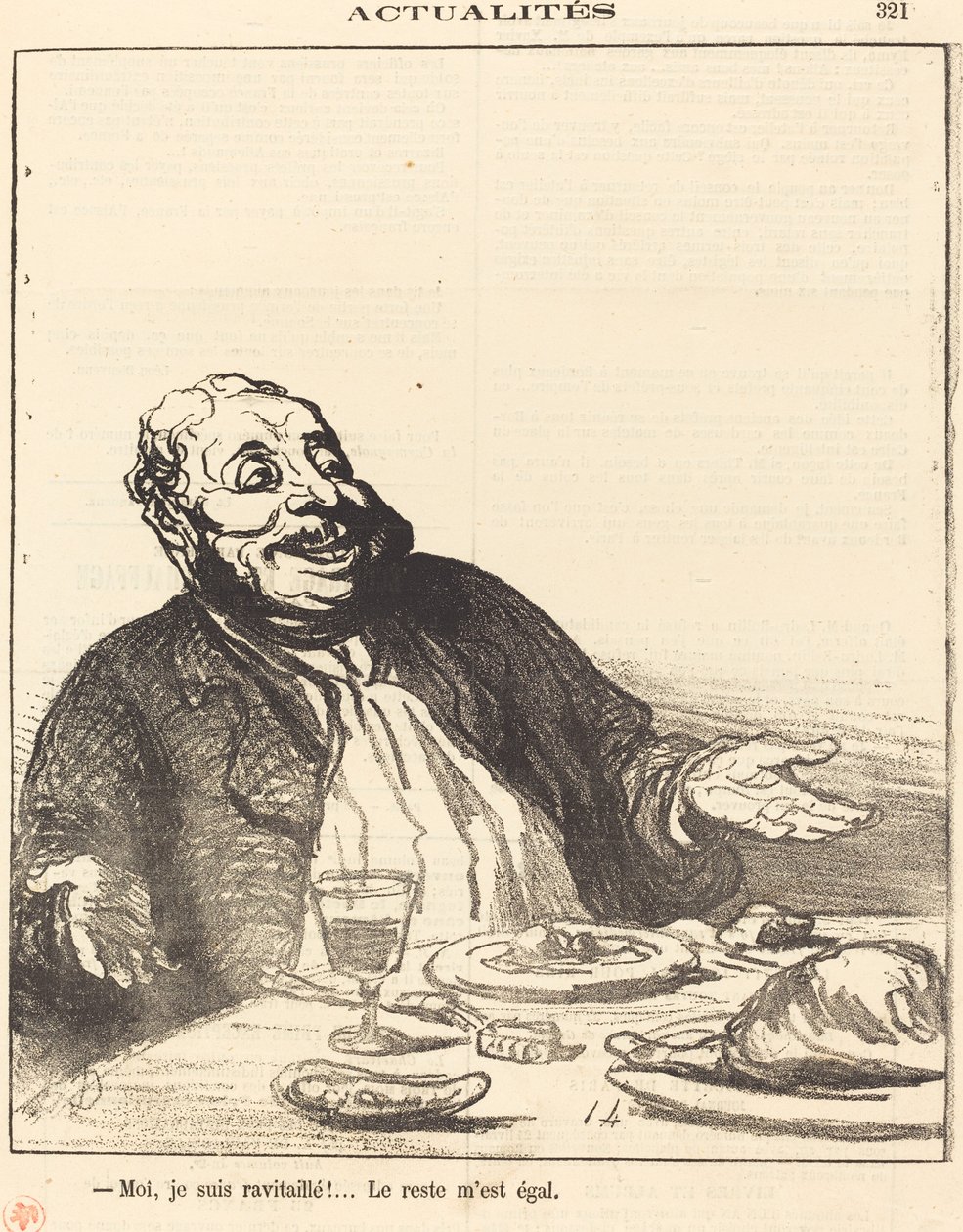 Jestem zaopatrywany!... autorstwa Honoré Daumier