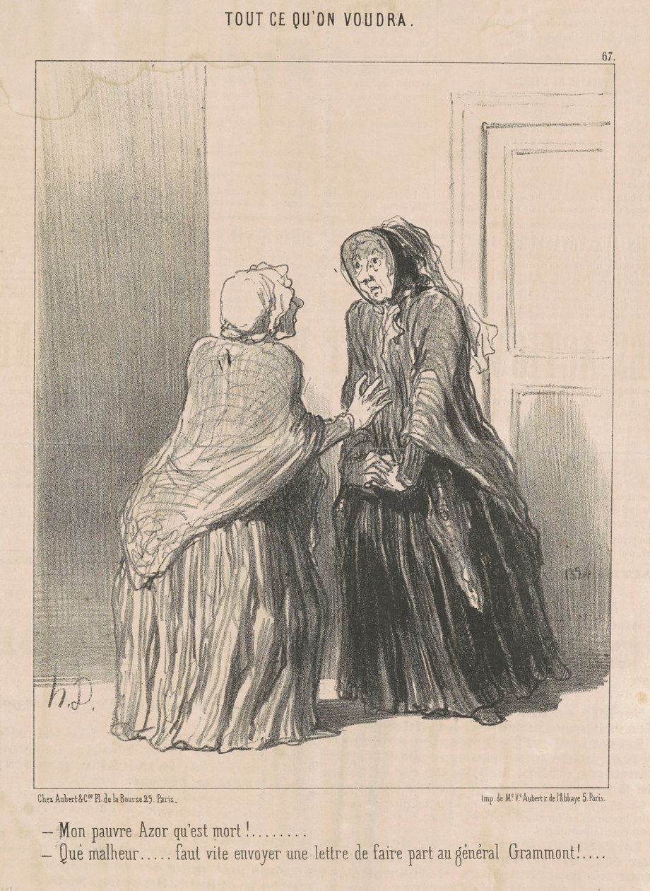 Mój biedny jastrząb, który nie żyje! ... autorstwa Honoré Daumier
