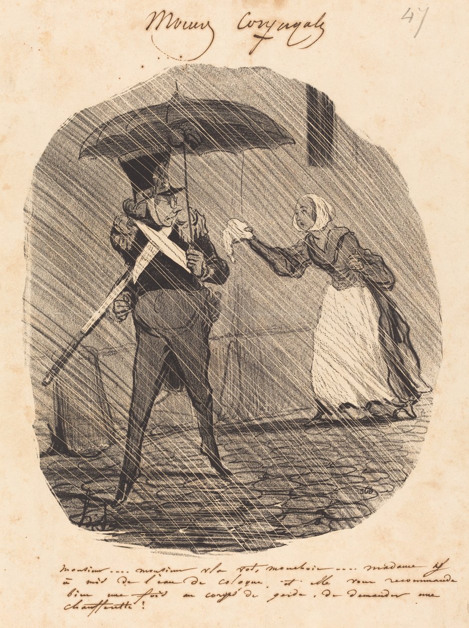 Proszę pana... proszę pana, oto twoja chusteczka autorstwa Honoré Daumier