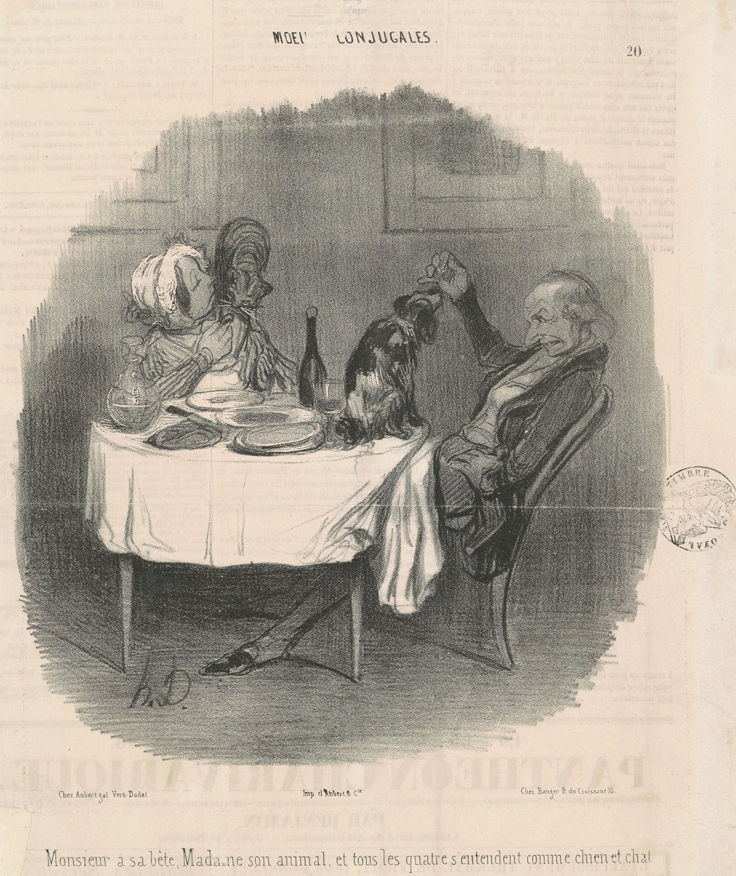 Monsieur ma swoją bestię, Madame jej zwierzę... autorstwa Honoré Daumier