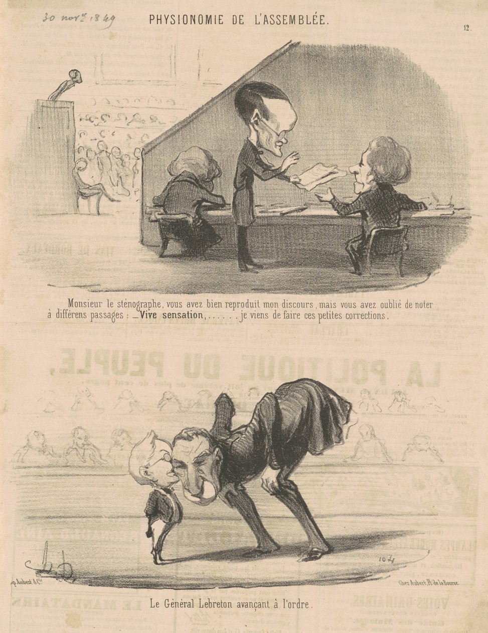 Panie Stenograf... autorstwa Honoré Daumier