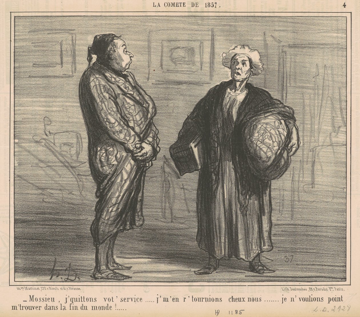 Mossieu, odchodzę z twojej służby... autorstwa Honoré Daumier