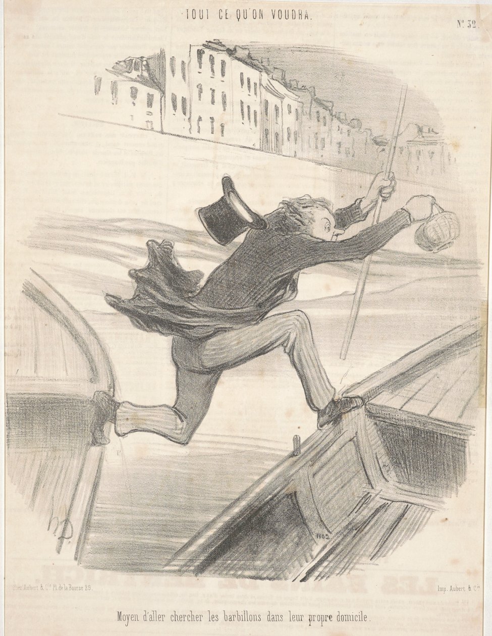 Sposoby aportowania brzan we własnym domu autorstwa Honoré Daumier