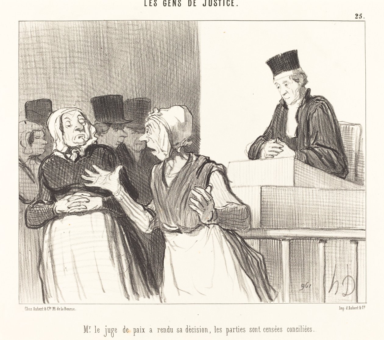 Pan Justice of the Peace wydał swoją decyzję... autorstwa Honoré Daumier