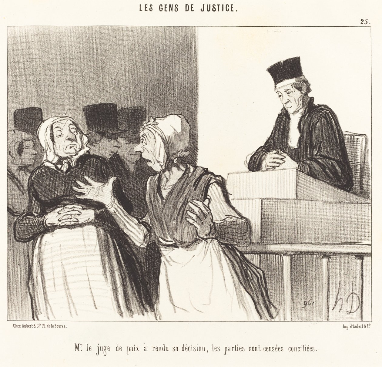 Pan Justice of the Peace wydał swoją decyzję... autorstwa Honoré Daumier