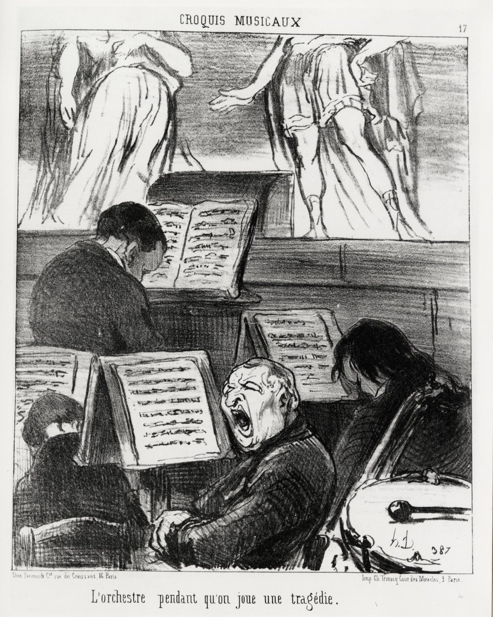 Szkice muzyczne: orkiestra grająca tragedię. Illustration d