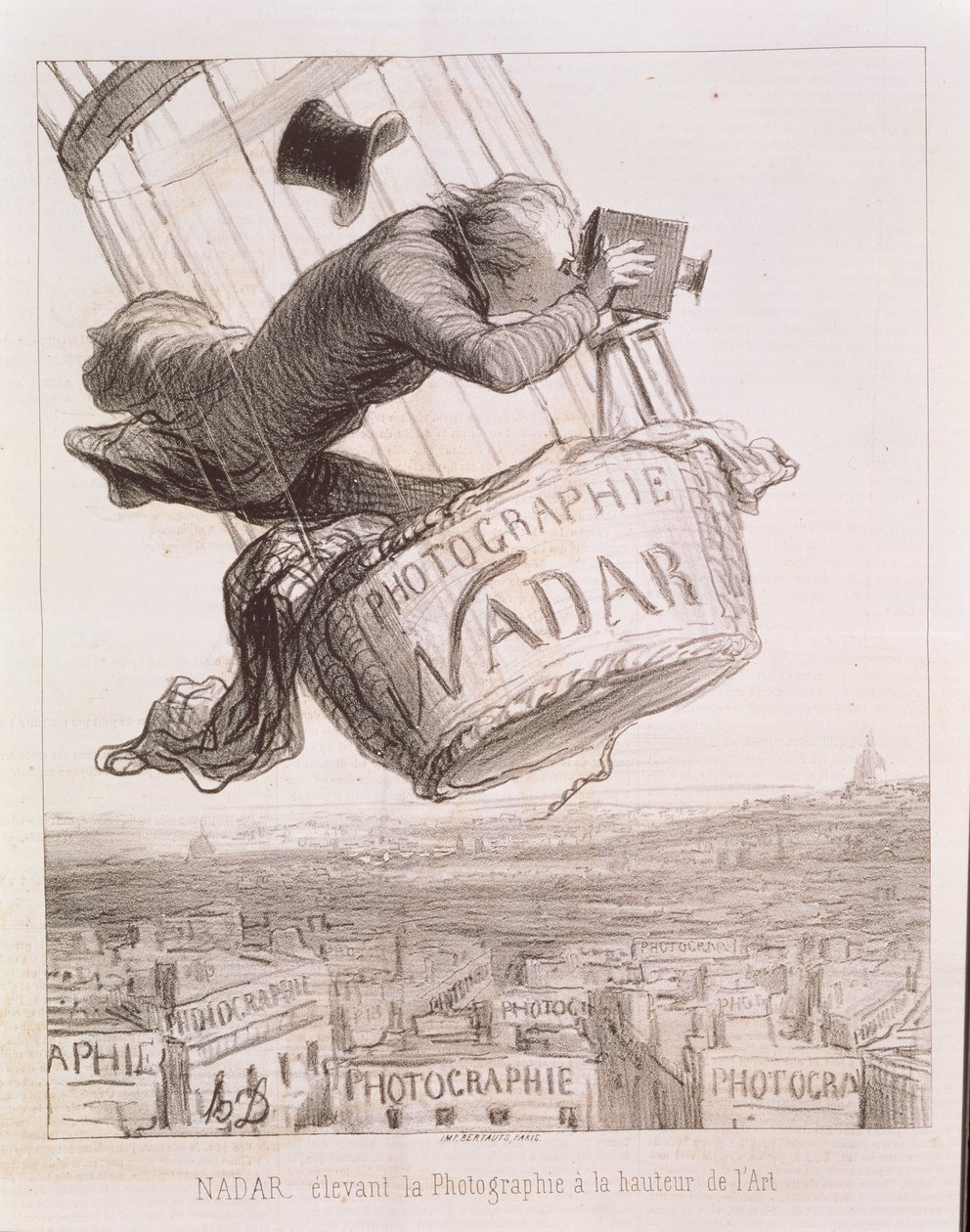 Nadar (1820-1910) podnoszący fotografię do rangi sztuki, wyd. 1862 autorstwa Honoré Daumier