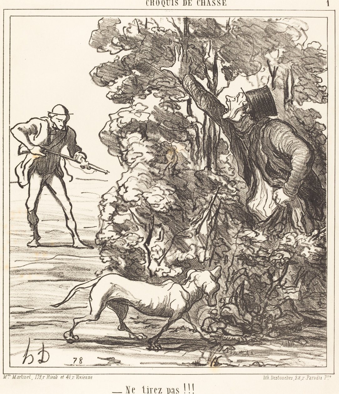 Nie ciągnij!!! autorstwa Honoré Daumier