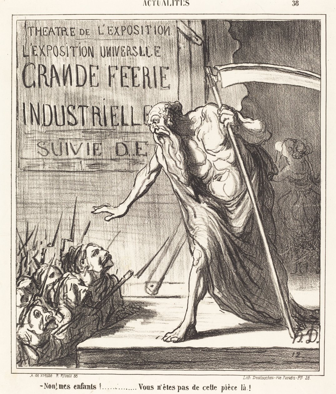 Nie... nie jesteś z tego pokoju! autorstwa Honoré Daumier