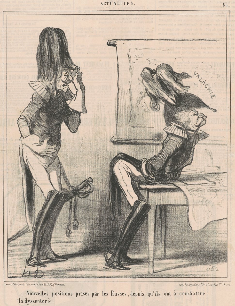 Nowe pozycje zajmowane przez Rosjan... autorstwa Honoré Daumier