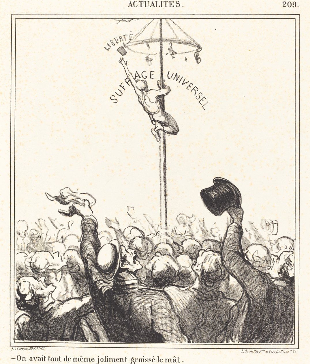 ładnie nasmarowaliśmy maszt? autorstwa Honoré Daumier