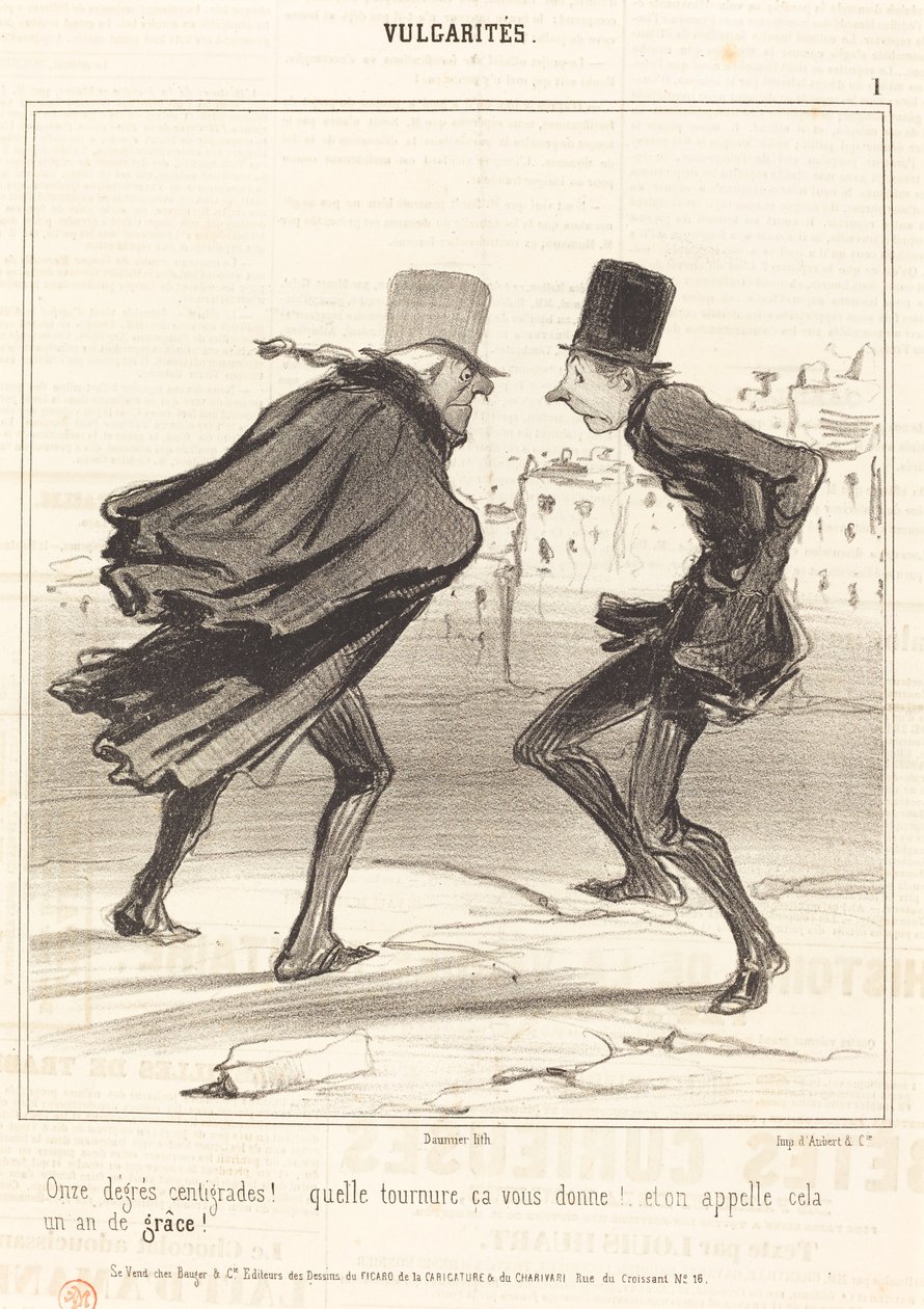 Jedenaście stopni Celsjusza! autorstwa Honoré Daumier