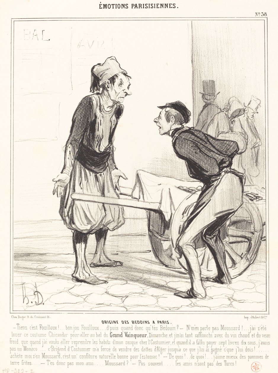 Pochodzenie Bedoinów w Paryżu autorstwa Honoré Daumier