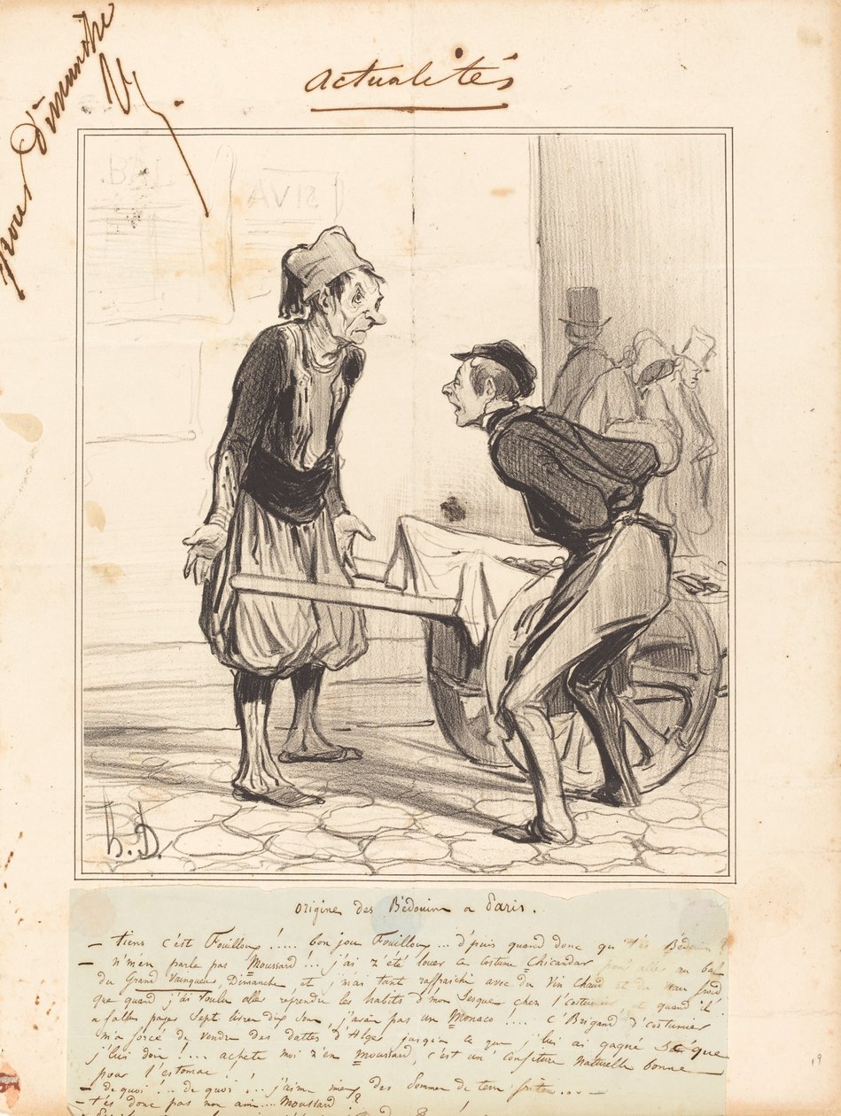 Pochodzenie Bedoinów w Paryżu autorstwa Honoré Daumier