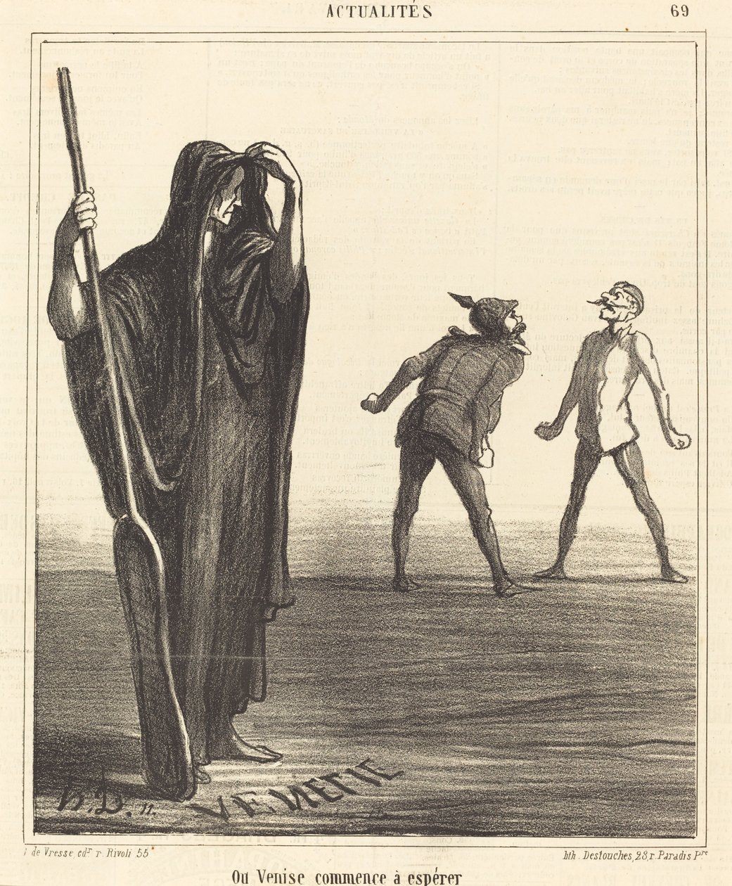 Gdzie Wenecja zaczyna mieć nadzieję autorstwa Honoré Daumier