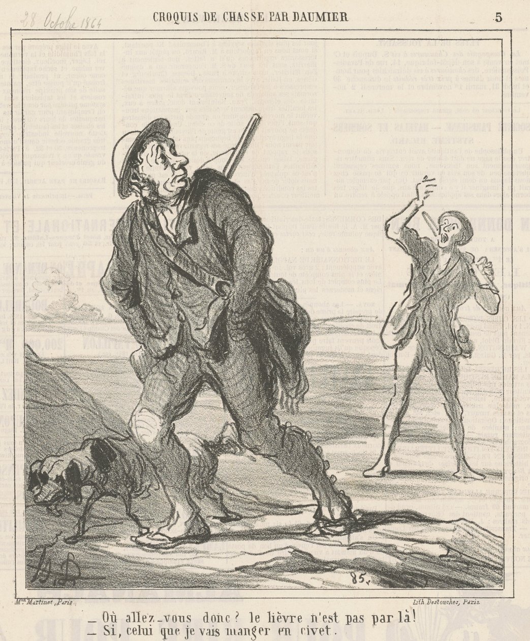 Gdzie idziesz? autorstwa Honoré Daumier