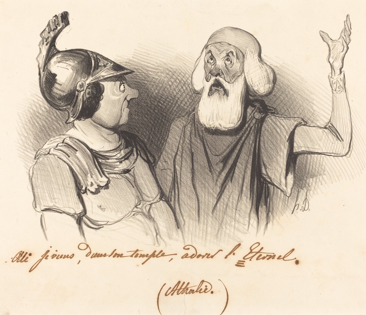 Tak, przychodzę do jego świątyni... autorstwa Honoré Daumier