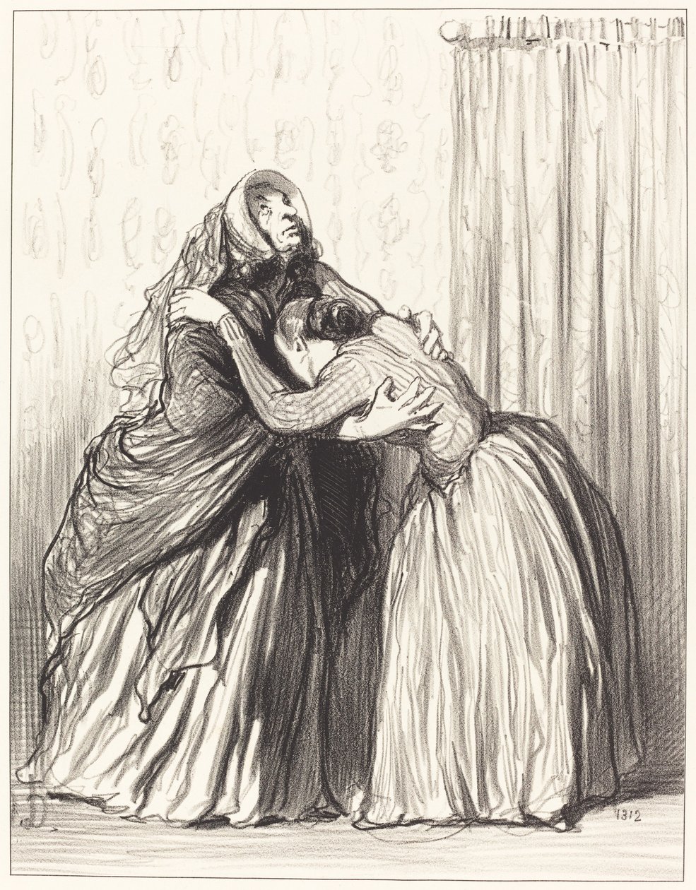 Tak, moja droga, mój mąż połknął moją godność... autorstwa Honoré Daumier