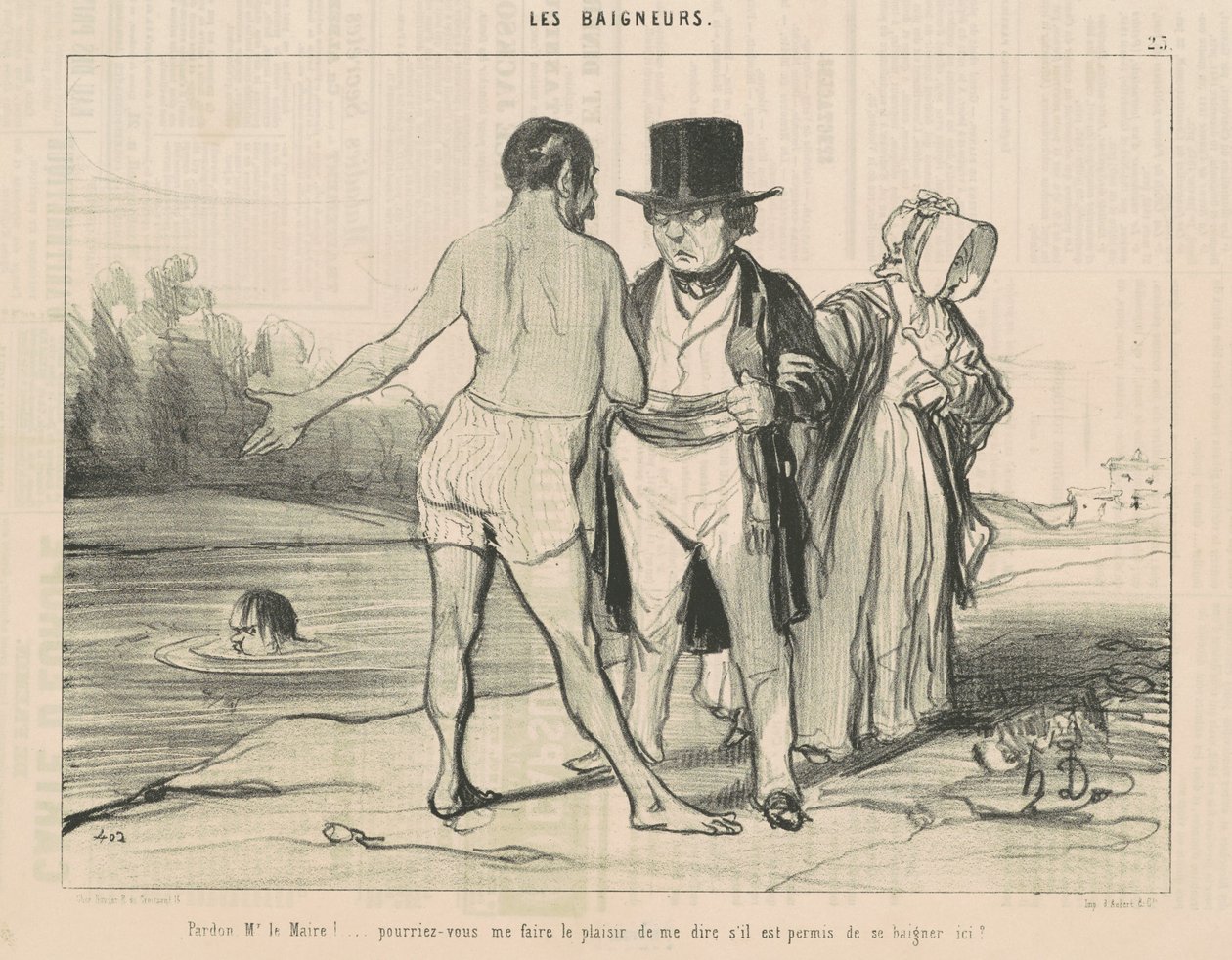 Przepraszam, panie burmistrzu! ... mógłbyś ... autorstwa Honoré Daumier