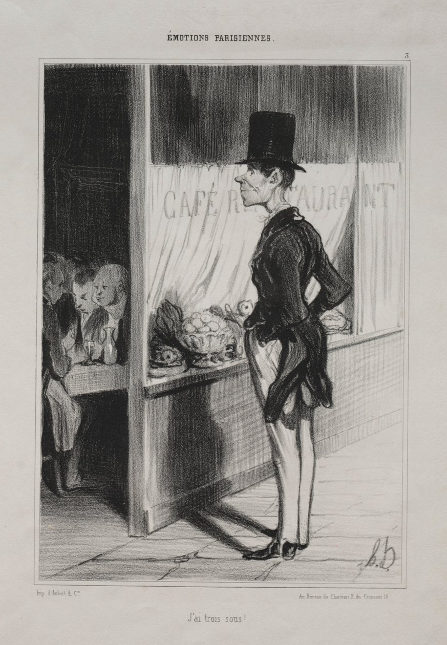Paryskie Emocje, płyta 3: Mam trzy sous!, 1839. autorstwa Honoré Daumier