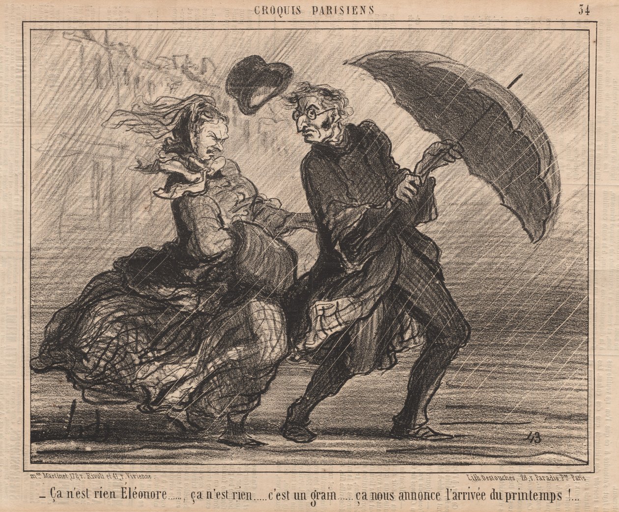 Szkice paryskie: pl. 34, to nic Eleonora Szkice paryskie: pl. 34, to nic nie Eleonora. autorstwa Honoré Daumier