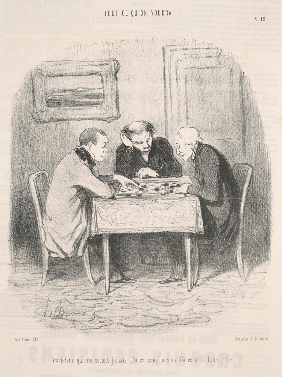 Paryżanie, którzy nigdy nie będą... inwigilowani... autorstwa Honoré Daumier
