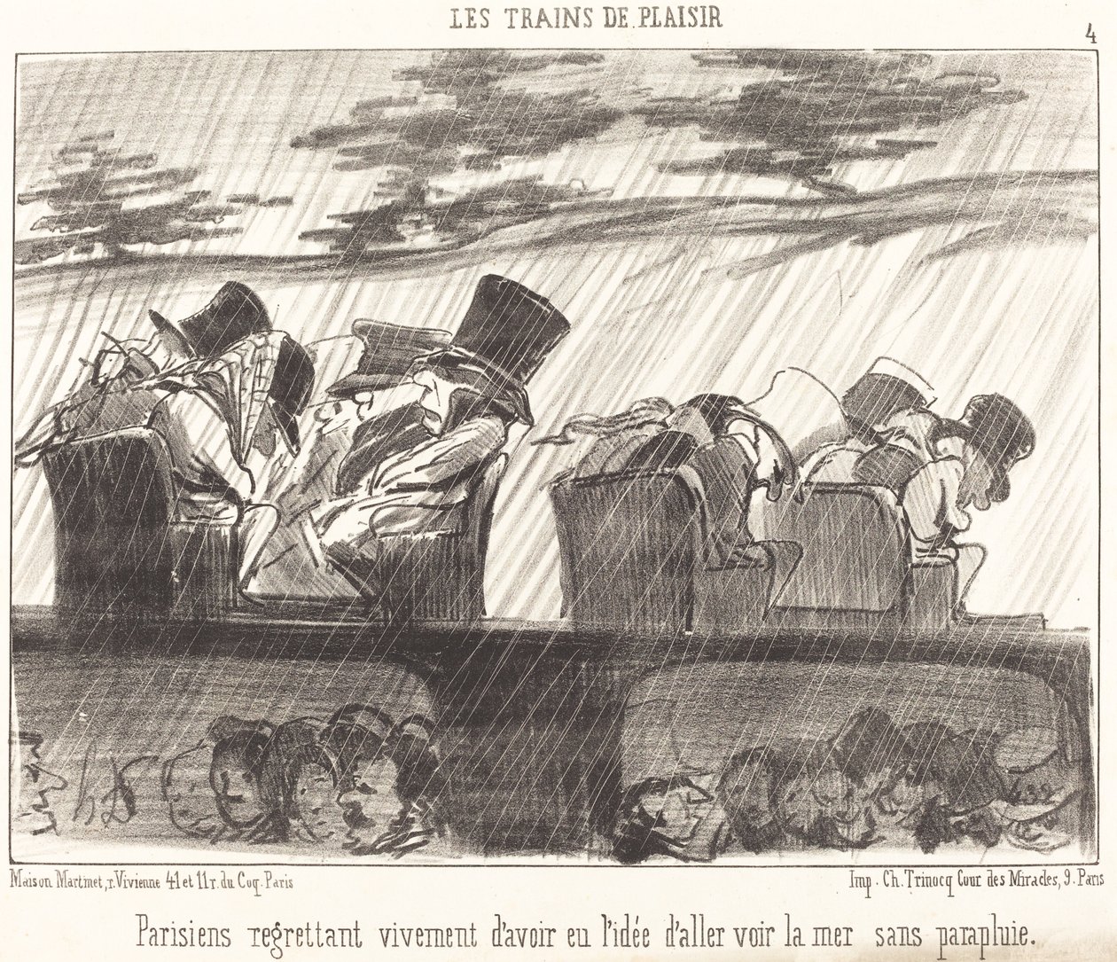 Paryżanie głęboko żałują... autorstwa Honoré Daumier