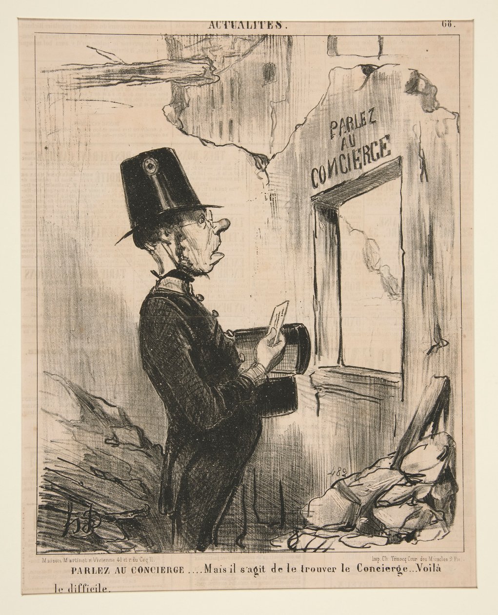 Porozmawiaj z woźnym autorstwa Honoré Daumier
