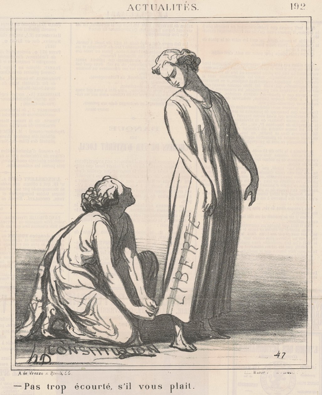 Nie za krótko, proszę. autorstwa Honoré Daumier