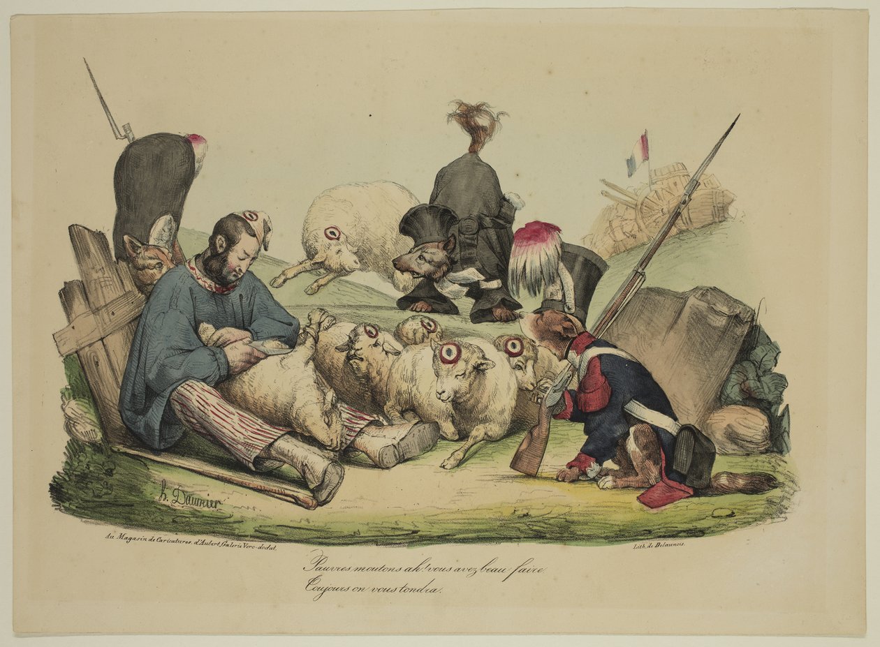 Biedne owce Ach! Bez względu na to, co robisz... zawsze będziemy cię skosić autorstwa Honoré Daumier