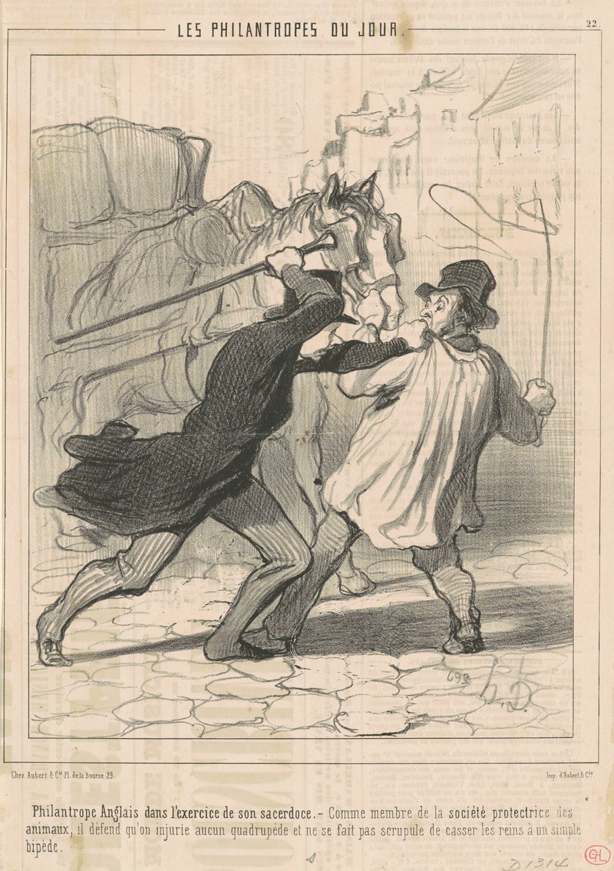 Angielski filantrop w ćwiczeniu... autorstwa Honoré Daumier