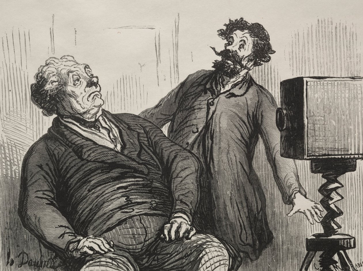 Fotograf i sfotografowany. autorstwa Honoré Daumier