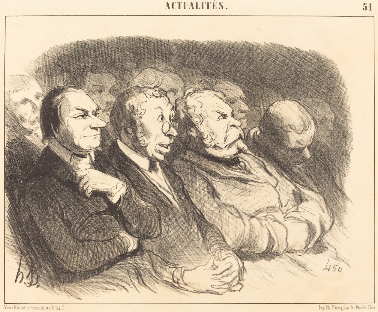 Fizjonomie widzów Porte St.-Martin... autorstwa Honoré Daumier