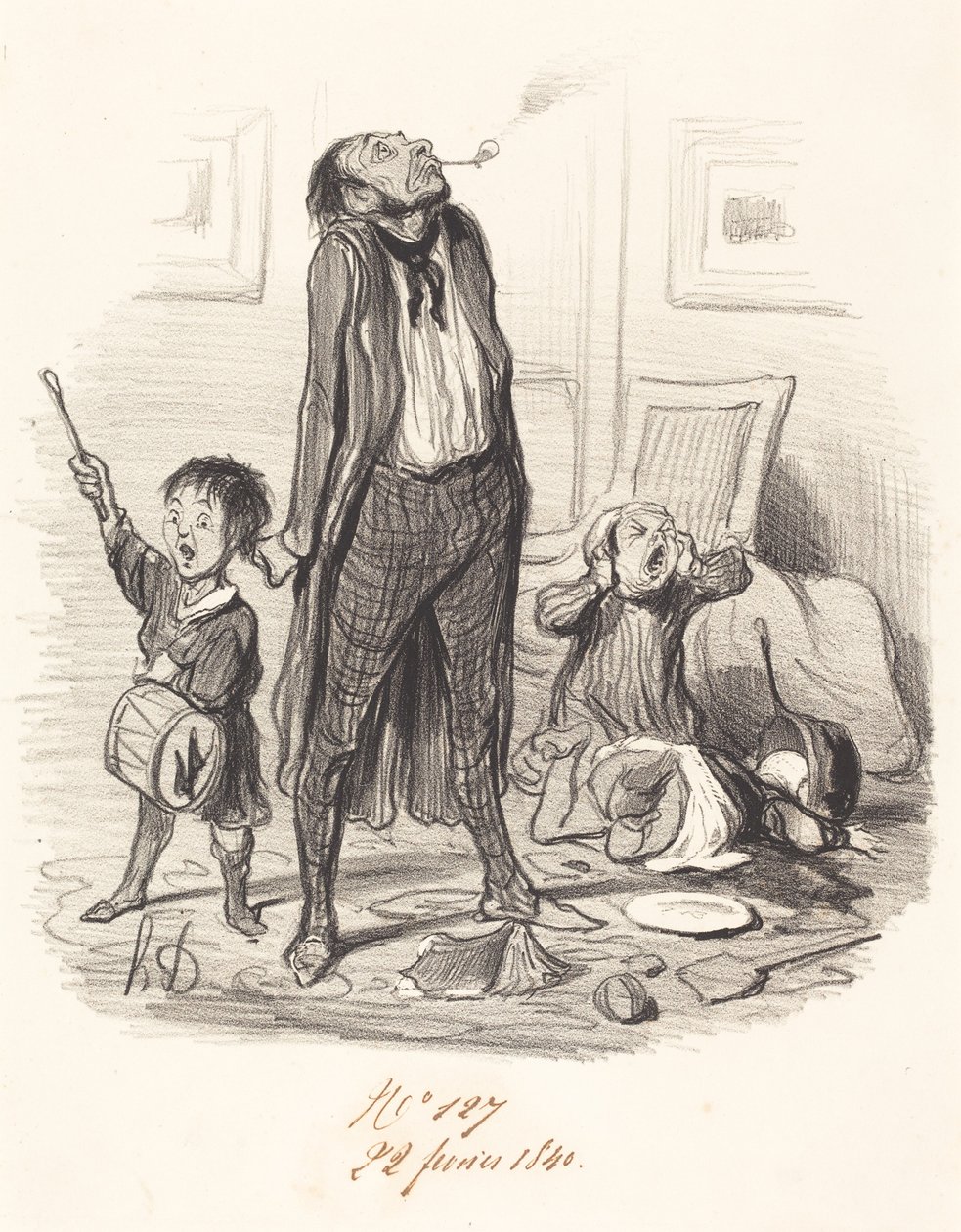 Klasyczny poeta komponujący eklogię... autorstwa Honoré Daumier