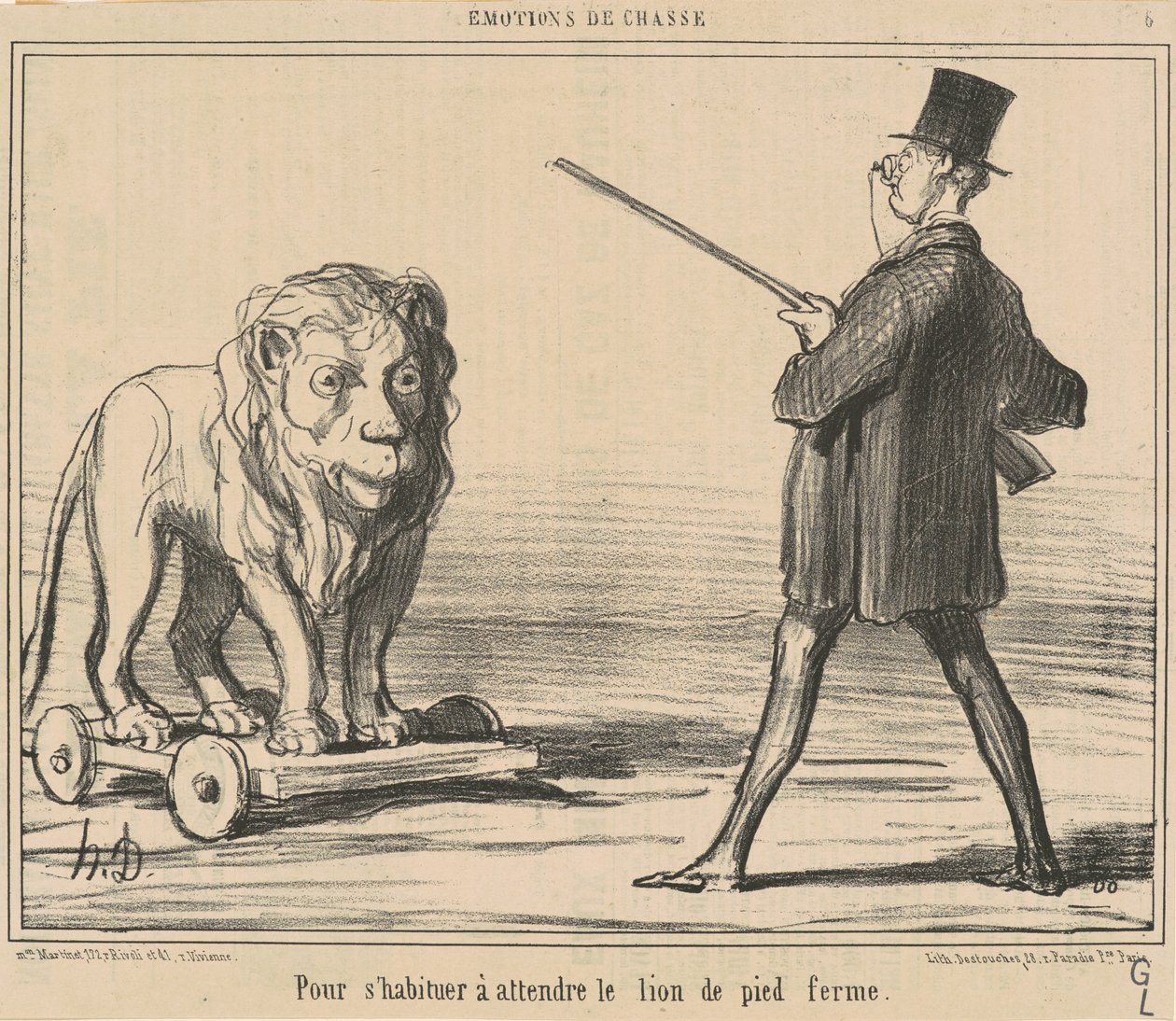 Aby mieszkaniec czekał na lwa... autorstwa Honoré Daumier